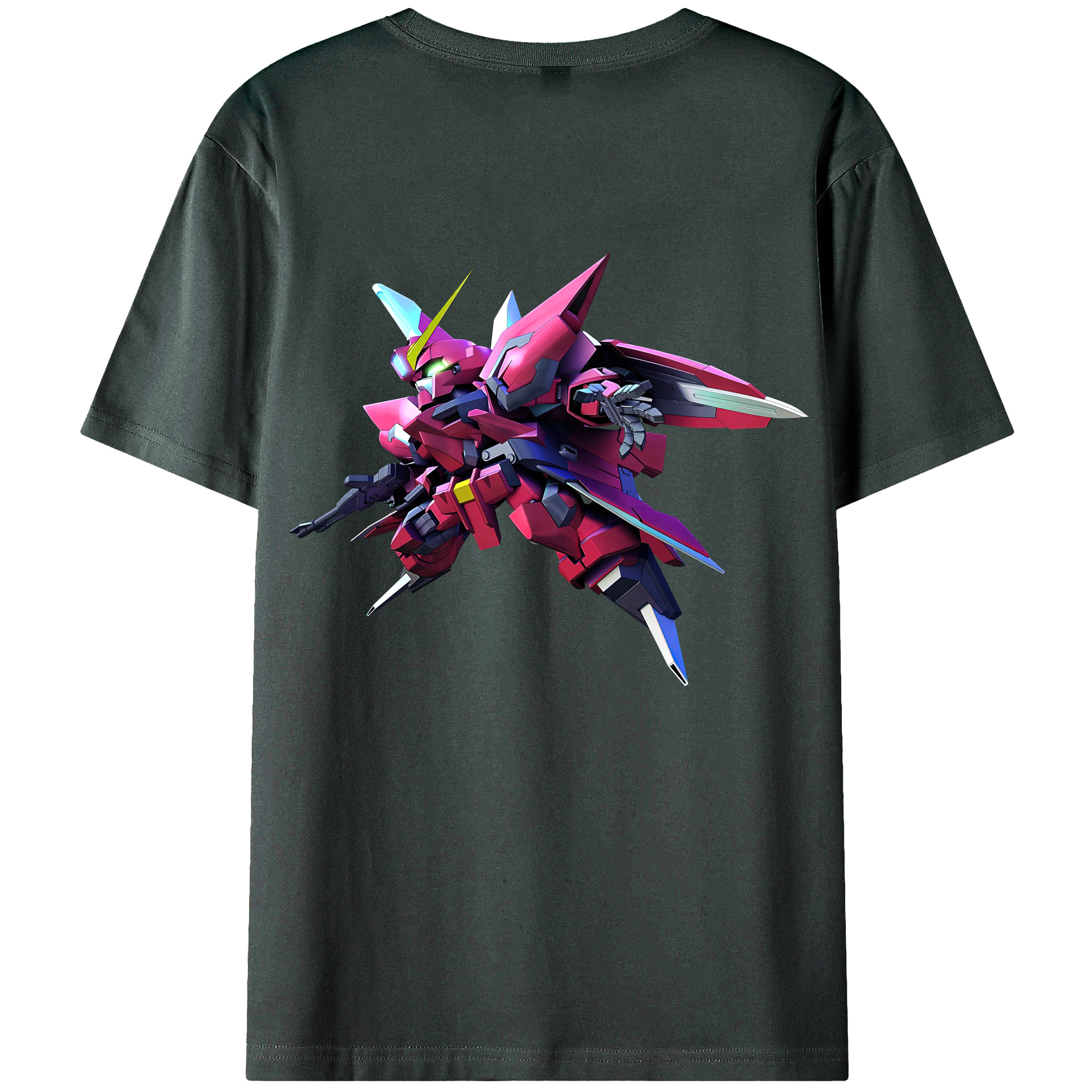 （画像用） 機動戦士ガンダム Mobile Suit Gundam 綿100％ メンズ半袖Tシャツ（バックプリント） 通気性